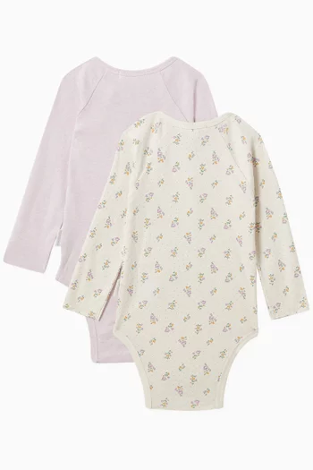 Primrose Bodysuits in Organic Cotton, Set of 2