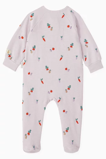 Embroidered Sleepsuit in Organic Cotton