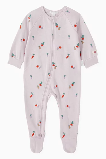 Embroidered Sleepsuit in Organic Cotton