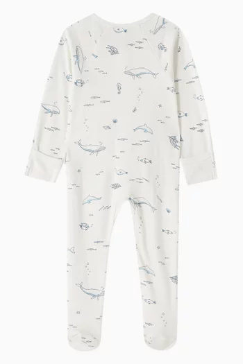 Essentials Zip-up Sleepsuit in Organic Cotton