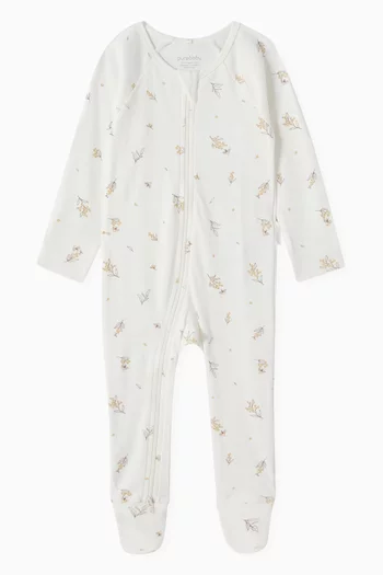Essentials Zip-up Sleepsuit in Organic Cotton