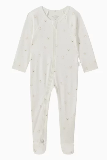 Essentials Zip-up Sleepsuit in Organic Cotton