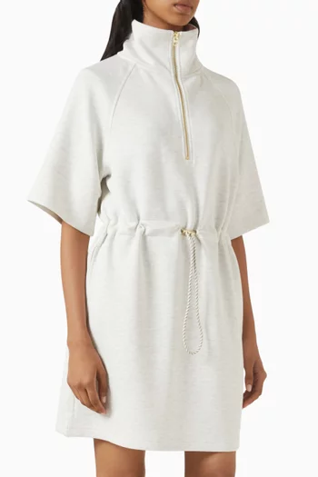 Paisley Half-zip Dress in DoubleSoft®
