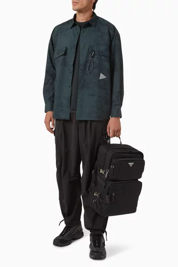 Oversized Cargo Pants in Nylon-blend