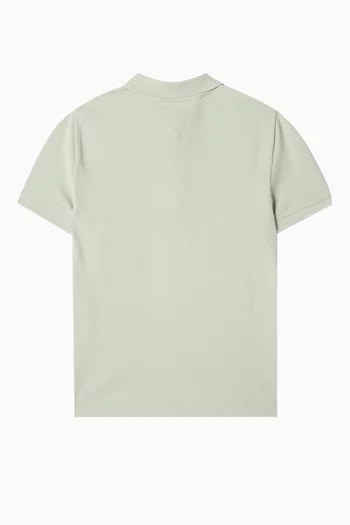 Script Flag Polo Shirt in Cotton-piqué