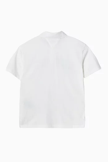 Mixed Logo Polo Shirt in Cotton