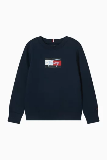 Signature Logo Sweatshirt in Cotton-blend
