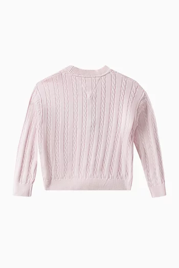 Cable-knit Sweater in Organic Cotton