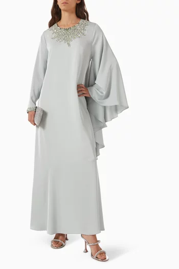 Crystal-embellished Dress in Crepe