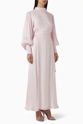 Pearl-embellished Dress in Silk-organza