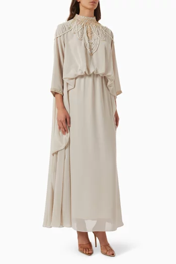 Bead-embellished Dress in Chiffon
