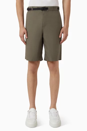 Ripstop Belted Shorts in Cotton