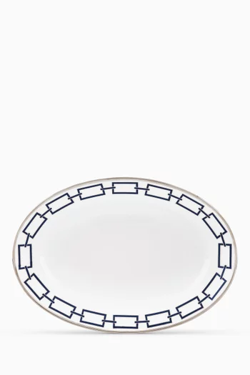 Labirinto Oval Platter in Porcelain