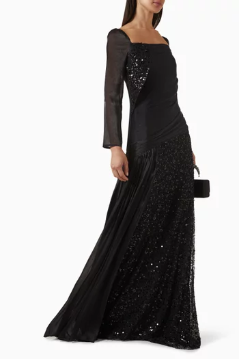Sequin-embellished Gown