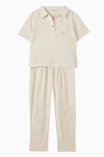Fortt Polo T-shirt in Linen-blend