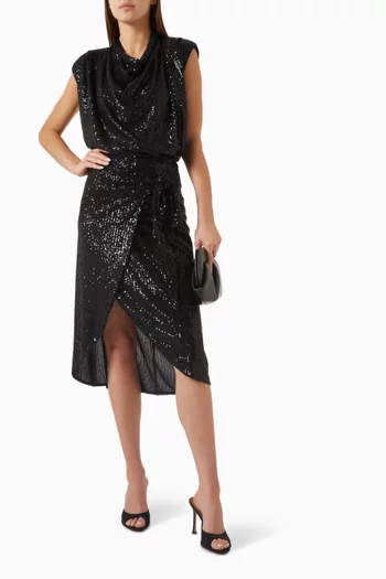 Sequin-embellished Cowl Top