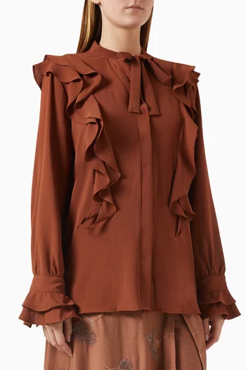 Frill Tie-up Shirt