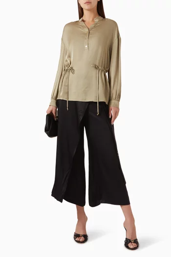 Drawstring Top in Viscose