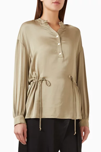 Drawstring Top in Viscose