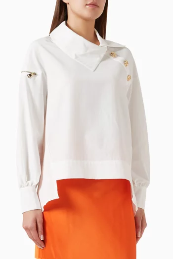Button Top in Cotton-blend