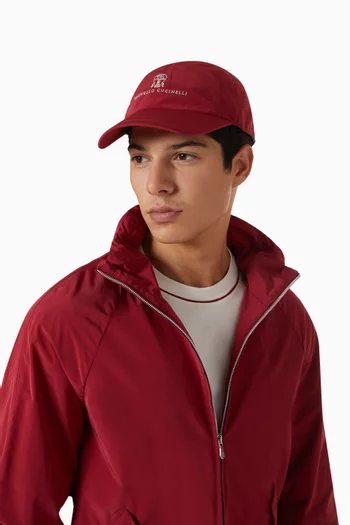 Logo Baseball Cap in Cotton-gabardine