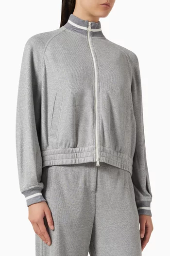 سويت شيرت بسحّاب بيكيه لامع