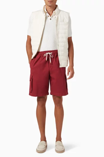 Garment-dyed Bermuda Shorts in Cotton Gabardine