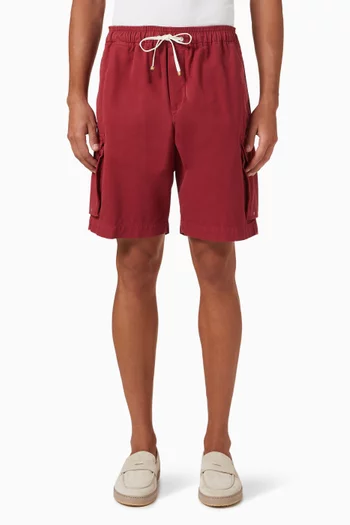 Garment-dyed Bermuda Shorts in Cotton Gabardine