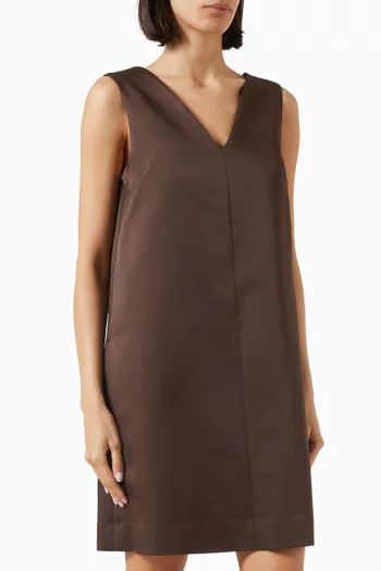 Monili Mini Dress in Satin Cady