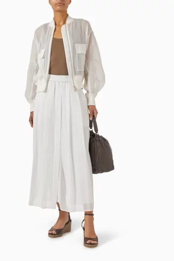 Pinstripe Skirt in Cotton Organza