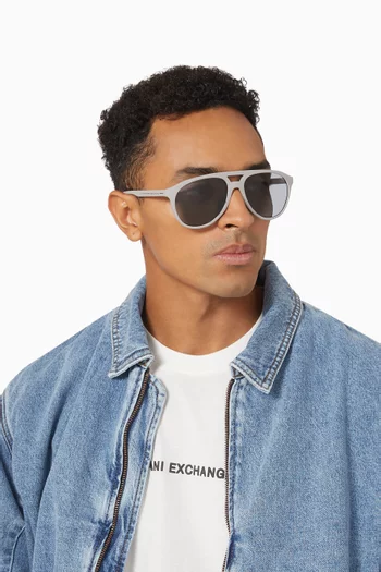 Sport Essential Aviator Sunglasses in Plastic
