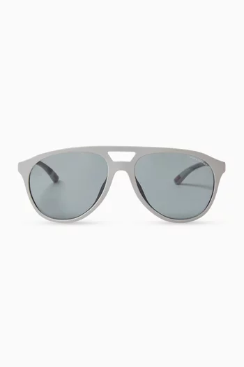 Sport Essential Aviator Sunglasses in Plastic