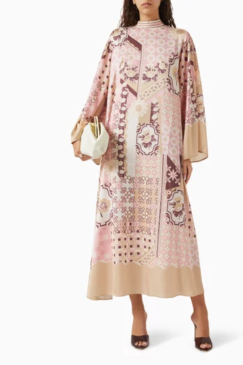 Mosaica Belted Midi Dress