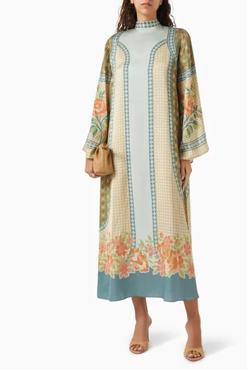 Heliconia Belted Midi Dress
