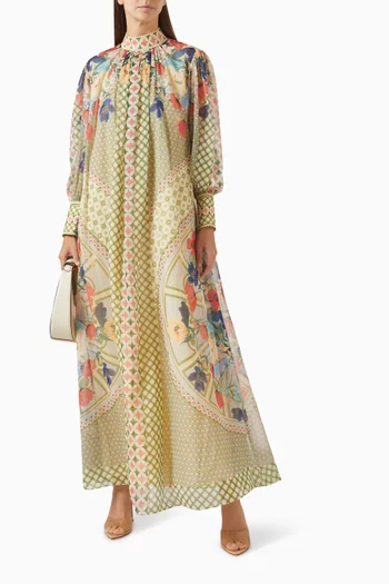 Arabesco Belted Maxi Dress