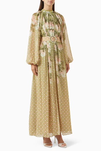Ramillete Belted Maxi Dress