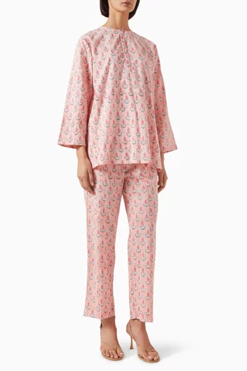 Aysha Top & Pants Set in Cotton