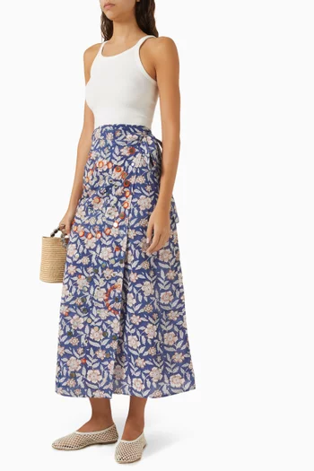 Mirror Wrap Maxi Skirt