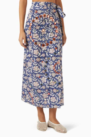 Mirror Wrap Maxi Skirt