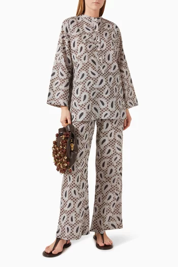 Printed Top & Pants Set