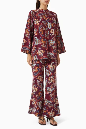 Printed Top & Pants Set
