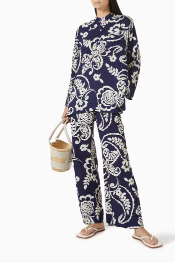 Printed Top & Pants Set