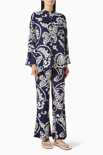 Printed Top & Pants Set