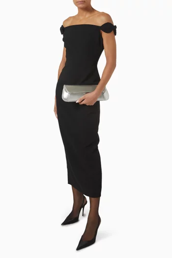Ami Clutch in Metallic Leather