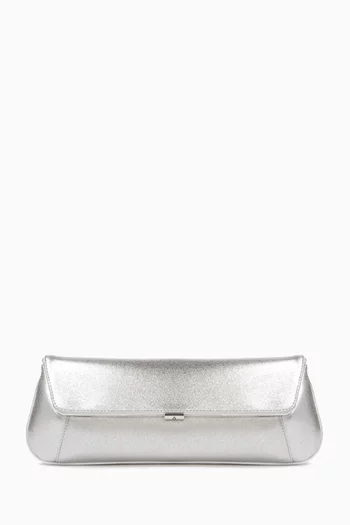 Ami Clutch in Metallic Leather