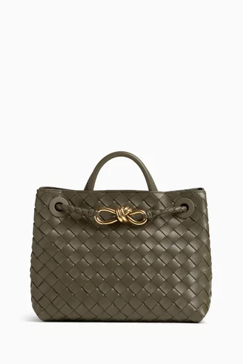 Small Andiamo Top-handle Bag in Intrecciato Leather