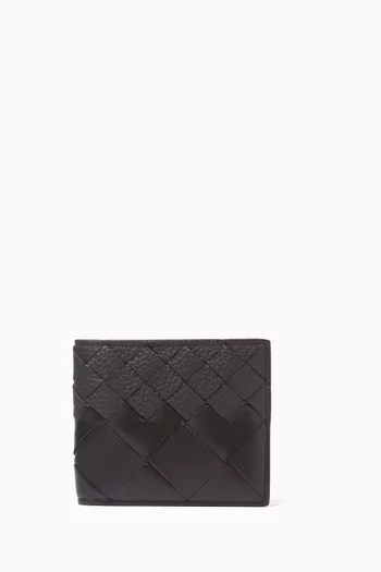 Bi-fold Wallet in Intrecciato Calf Leather
