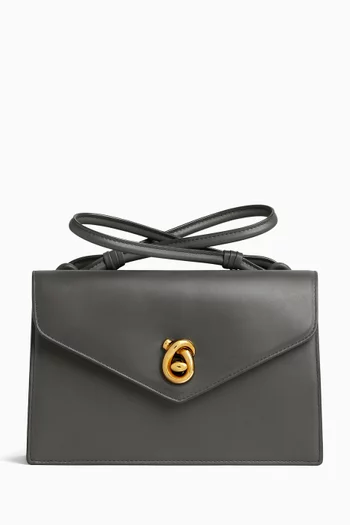 Nodo Piano Shoulder Bag in Calfskin Leather