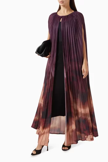 Printed Pleated Maxi Dress