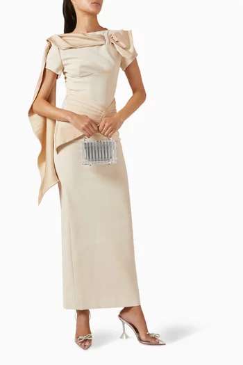 Callington Dress in Crepe & Satin